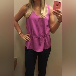 Banana Republic Blouse Petite XS Sleeveless Tank Top Lilac Pink Purple